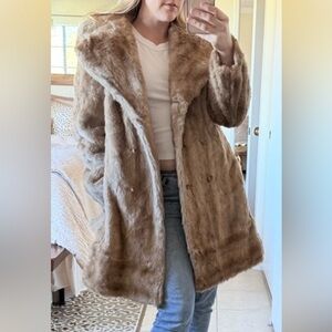 Vintage Freedman’s Blonde Faux Mink Fur Coat